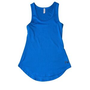 Under Armour Womens HeatGear Ribbed Racerback Tank Top Blue Small